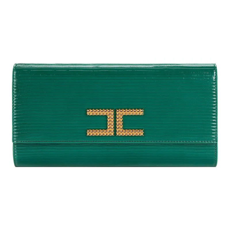 Elisabetta Franchi Synthetic Fiber Clutch Bag Over The Shoulder Women's Emerald Green-0