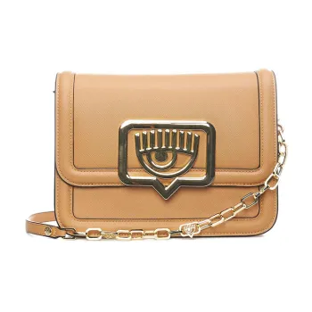 CHIARA FERRAGNI Eyelike Polyurethane Shoulder Bag Crossbody Bag Women's Brown