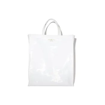 Acne Studios Shiny Coated Cotton Tote Bag, Shopping Bag, Handbag Women's White