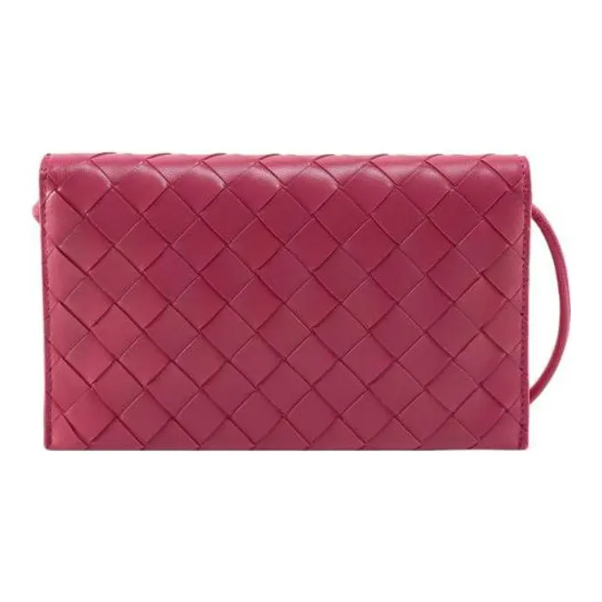 Bottega Veneta Sheepskin Shoulder Bag, Crossbody Bag, Wallet Women's Pink-1