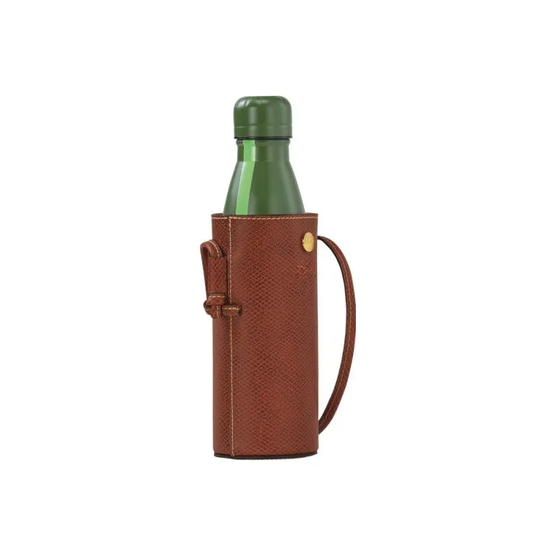LONGCHAMP Cow Leather Water Bottle Bag, Crossbody Bag Regular Women's Brown-1