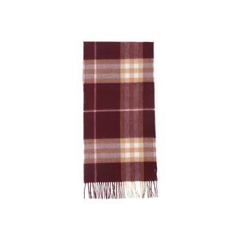 Burberry Knit Scarves Unisex Burgundy