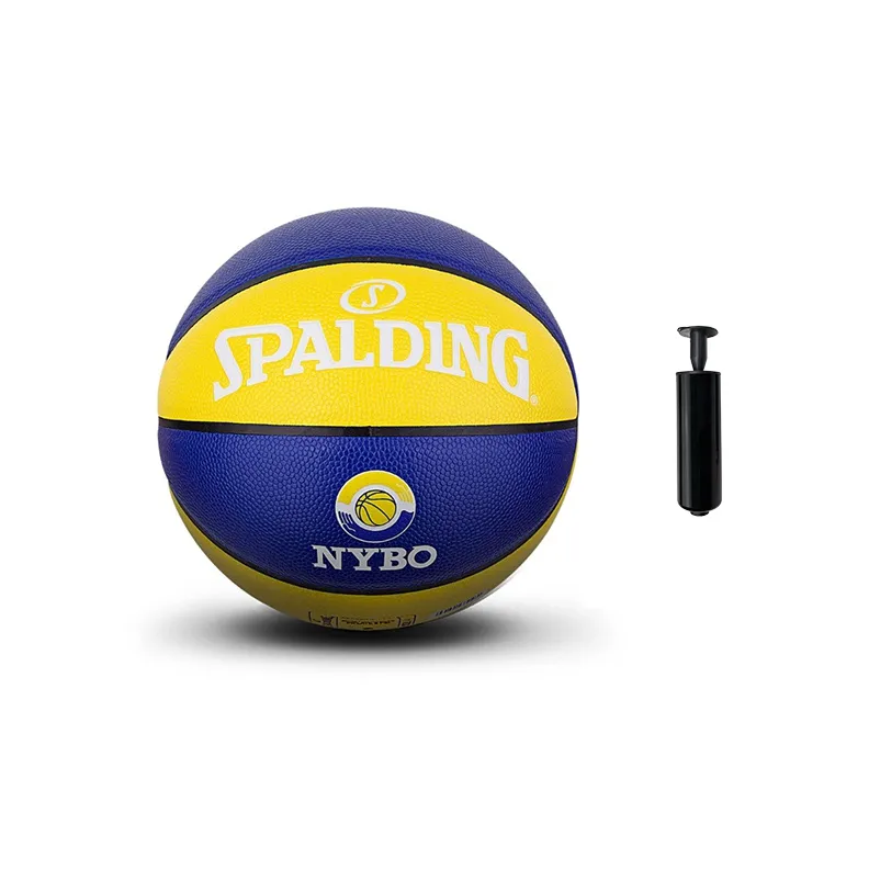 SPALDING PU Basketball Yellow Blue Multicolor 4/5/7 Size Training Unisex-3