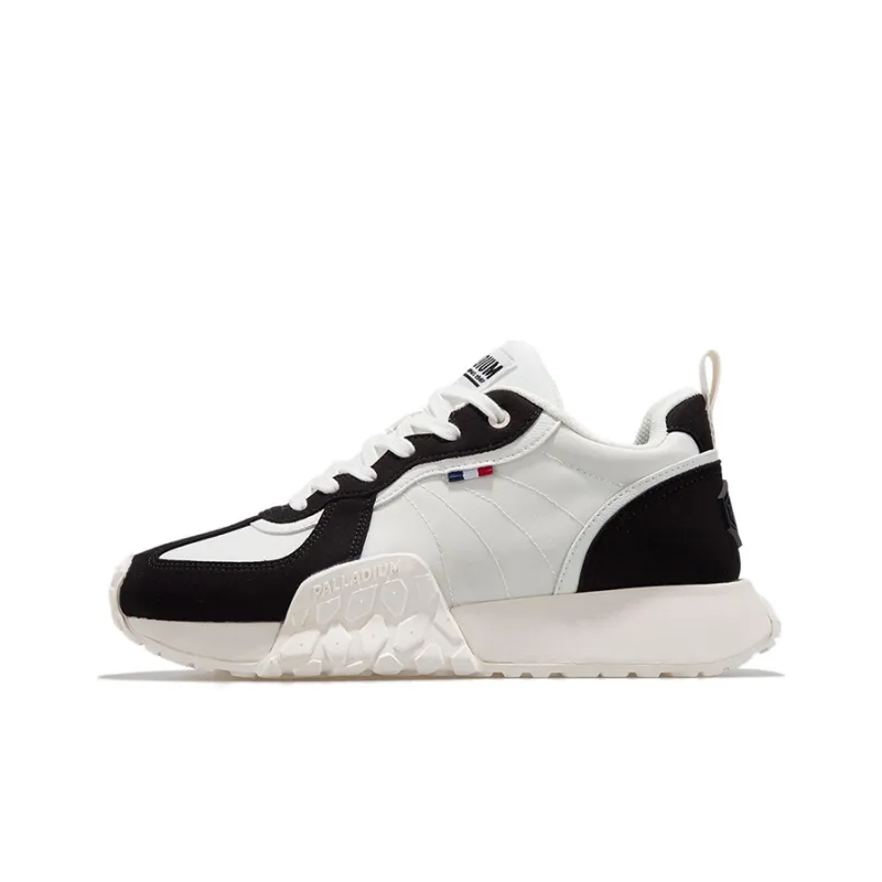 Palladium Troop Runner EC Anti Slip Wear Resistant Low Top Casual Shoes Unisex Black White-0