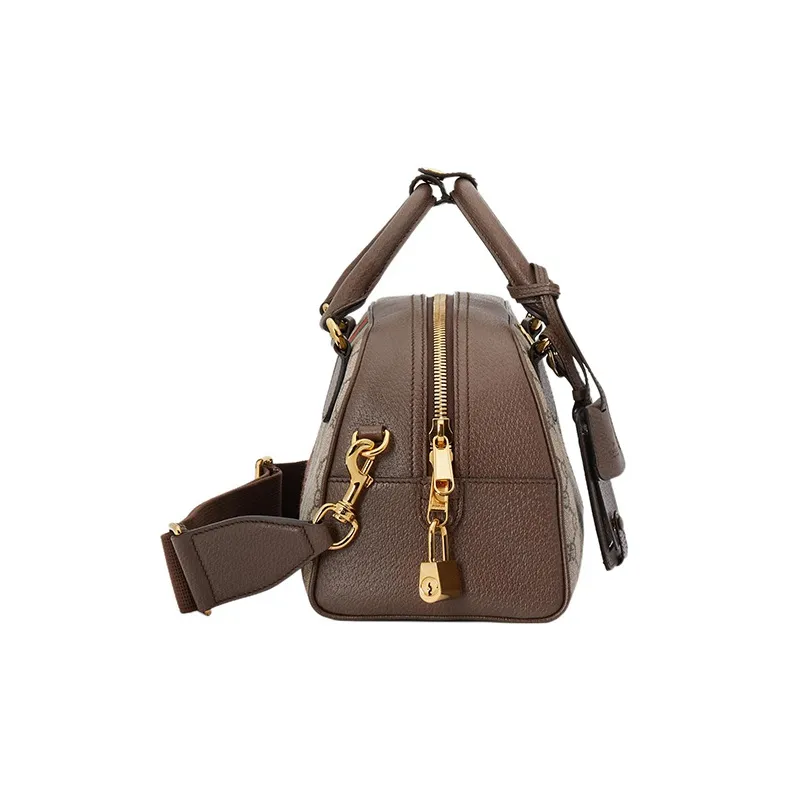 GUCCI Ophidia Canvas With Leather Trim Shoulder Bag, Crossbody Bag, Handbag Medium Size Women's Brown-2