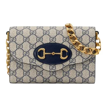 GUCCI Horsebit 1955 Canvas With Leather Finish Crossbody Bag, Shoulder Bag Women's