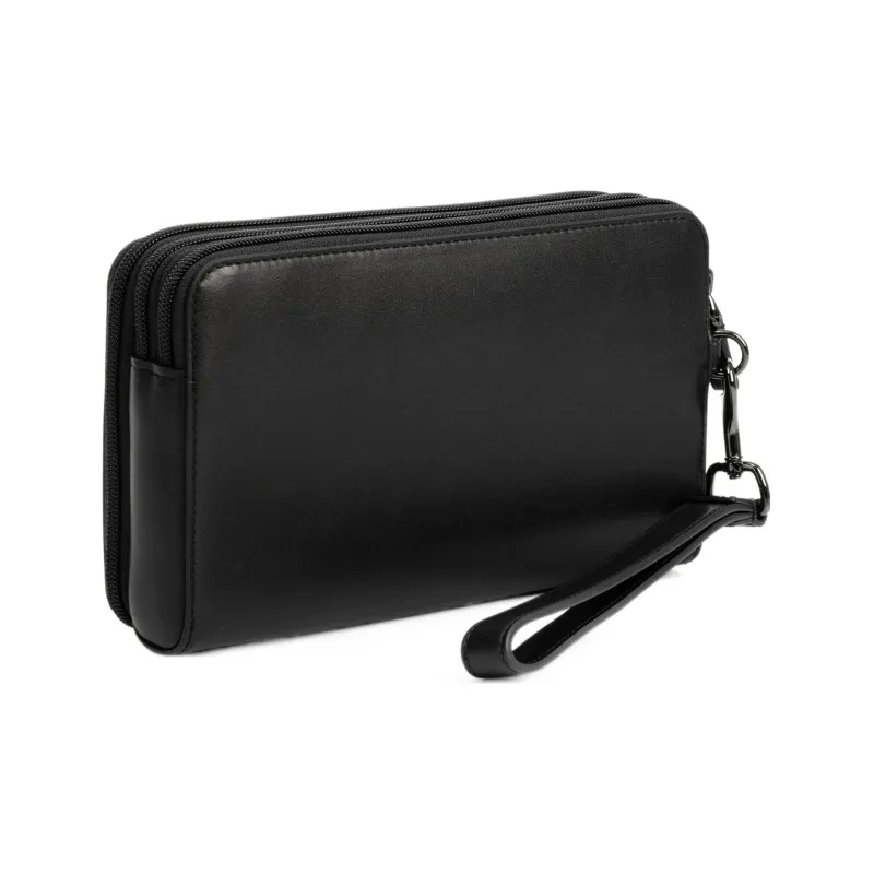 TUMI Leather Clutch Men's Black-1