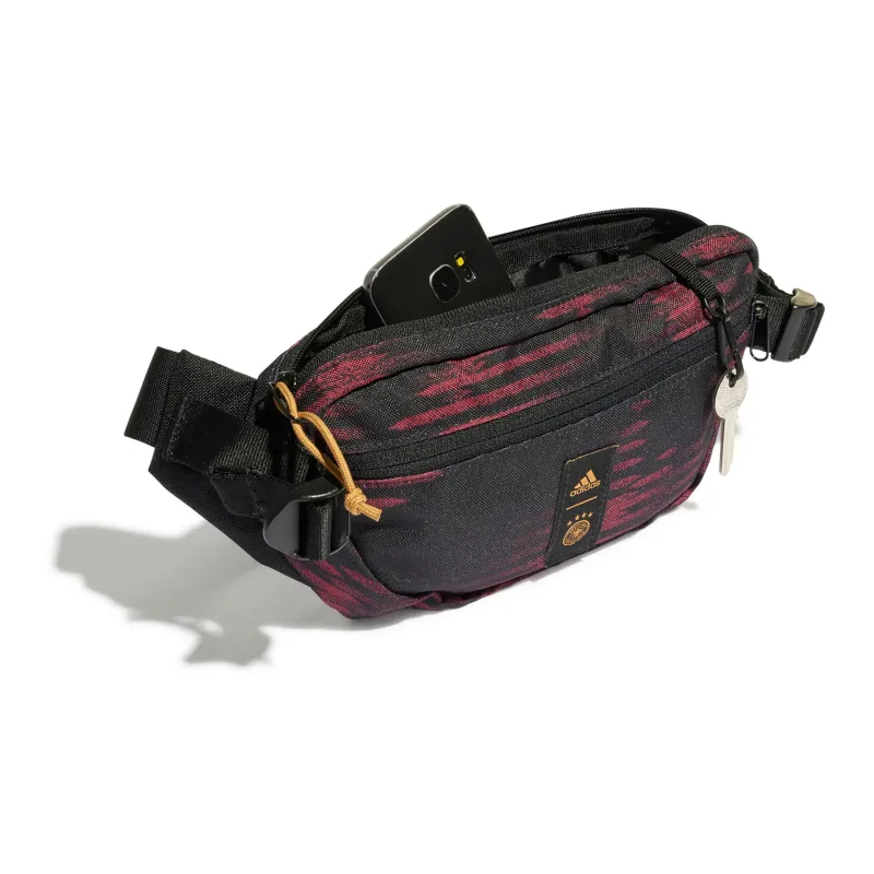 Adidas Recycled Polyester Sports Sling Bag Fanny Pack Crossbody Bag Regular Unisex Black Gold-3