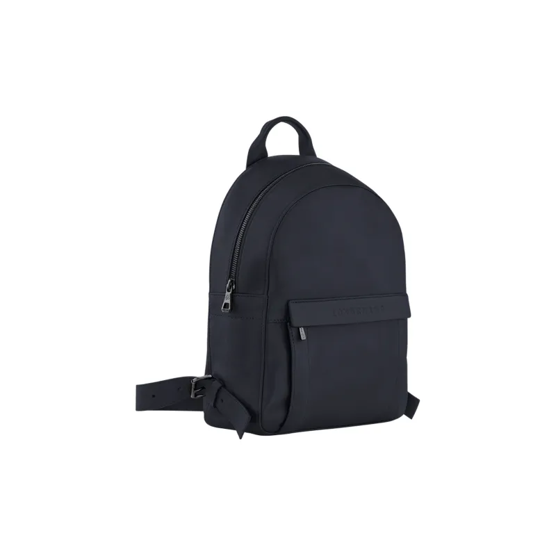 LONGCHAMP 3D Calfskin With Sheepskin Trim Backpack Women's Dark Blue-1