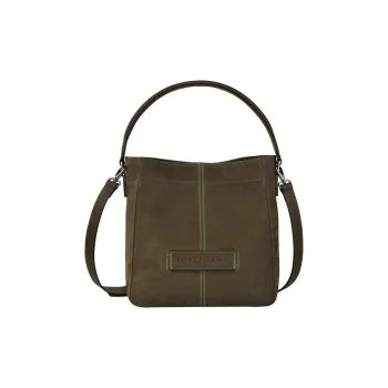 LONGCHAMP 3D Matte Cowhide Leather Handbag Shoulder Bag Crossbody Bag Women's Green