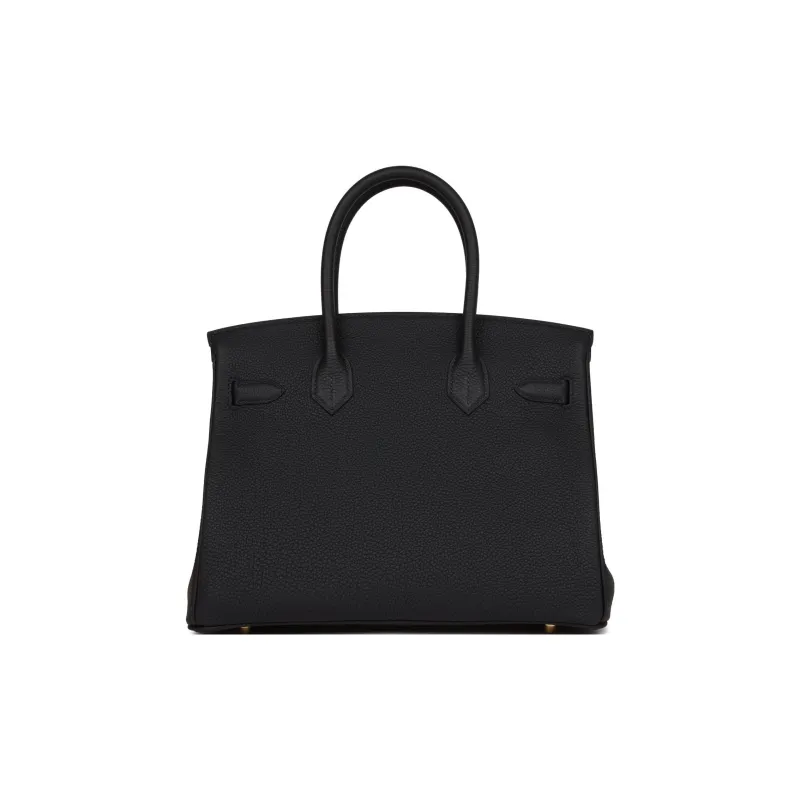 HERMES Birkin Togo Calfskin 3Y Caban Birkin Bag Handbags 30 Women's Black Blue-1