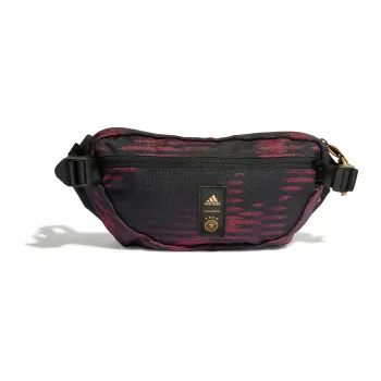 Adidas Recycled Polyester Sports Sling Bag Fanny Pack Crossbody Bag Regular Unisex Black Gold