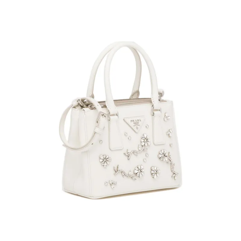 PRADA Galleria Killer Bag Saffiano Leather Shoulder Bag Crossbody Bag Handbag Mini Women's White-1