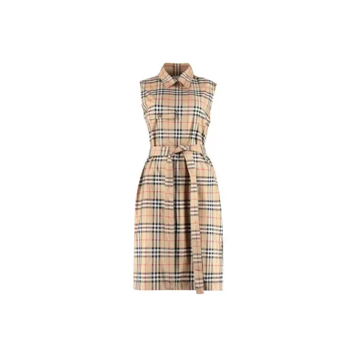 Burberry Sleeveless Dresses Women's Yellow