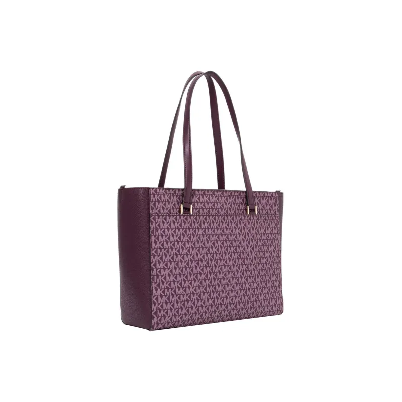 MICHAEL KORS Maisie Coated Canvas Handbag Large Size Women's Bordeaux Red-2