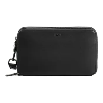 TUMI Leather Clutch Men's Black