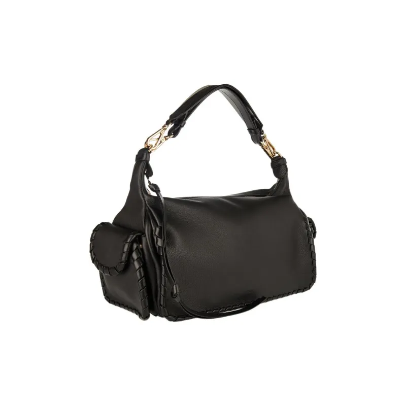 Chloe Leather One Shoulder Handbags Women's Black-1