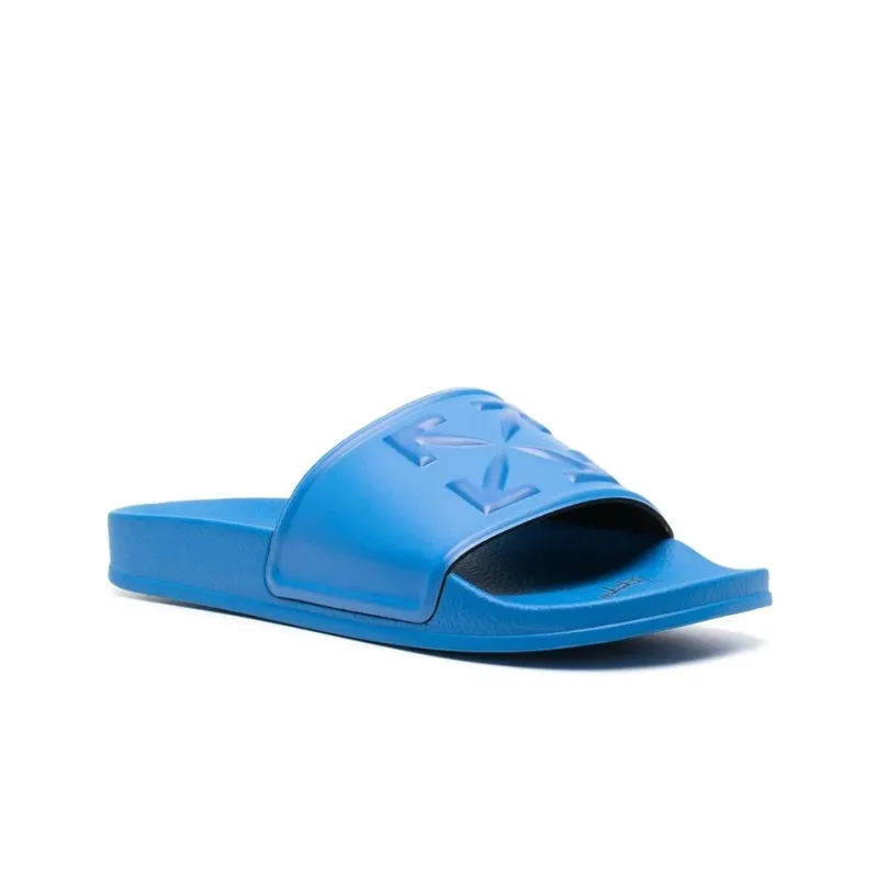 OFF WHITE Arrow Slider Blue-2