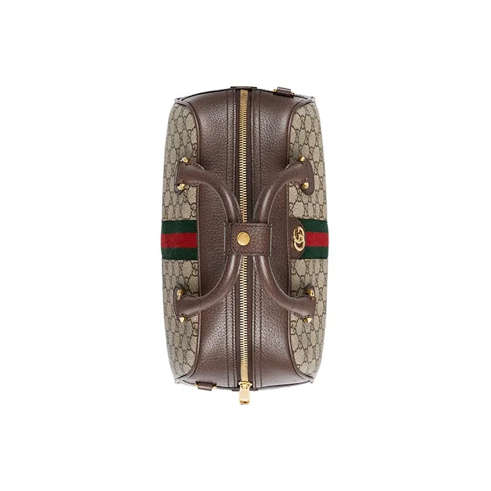 GUCCI Ophidia Canvas With Leather Trim Shoulder Bag, Crossbody Bag, Handbag Medium Size Women's Brown-5
