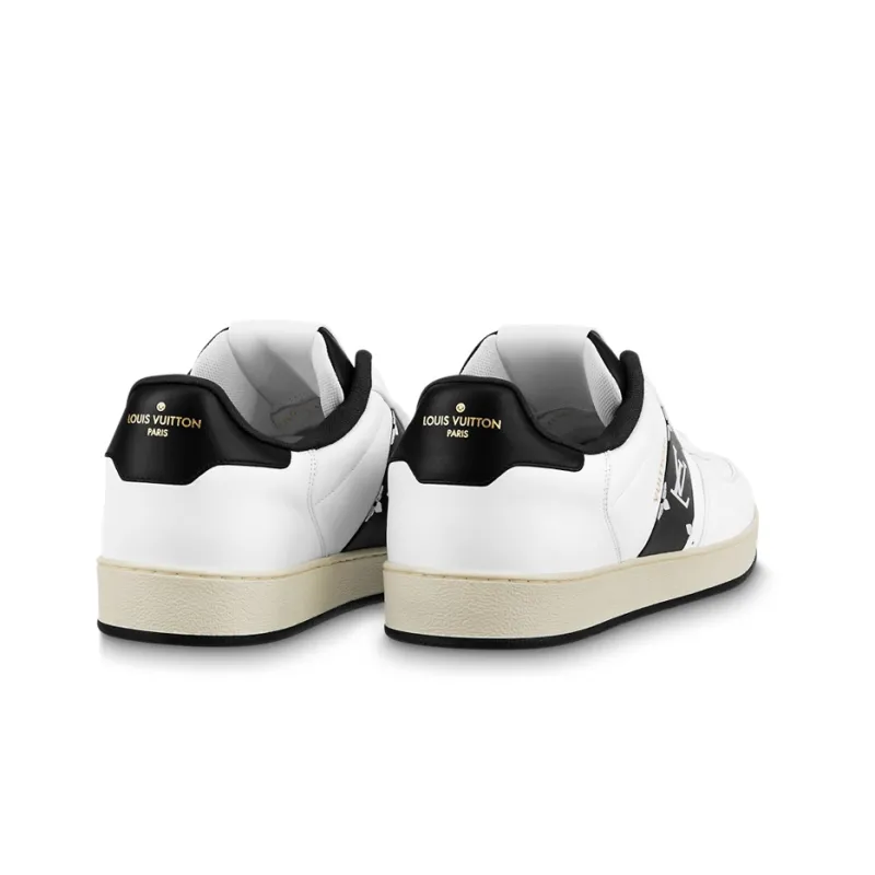 LOUIS VUITTON Rivoli Sneakers 'White With Black Side Monogram Band'-3