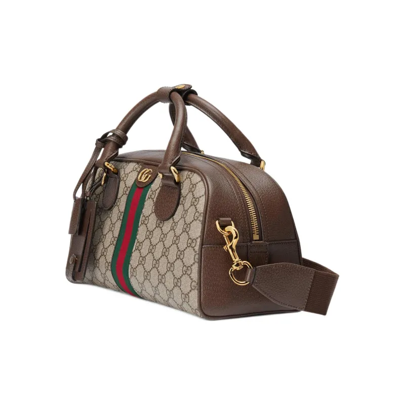 GUCCI Ophidia Canvas With Leather Trim Shoulder Bag, Crossbody Bag, Handbag Medium Size Women's Brown-1