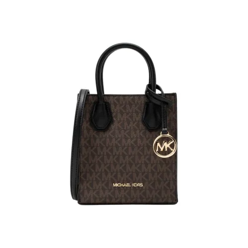 MICHAEL KORS Mercer Coated Canvas Handbag Shoulder Bag Crossbody Bag Extra Small Women's Black & Brown