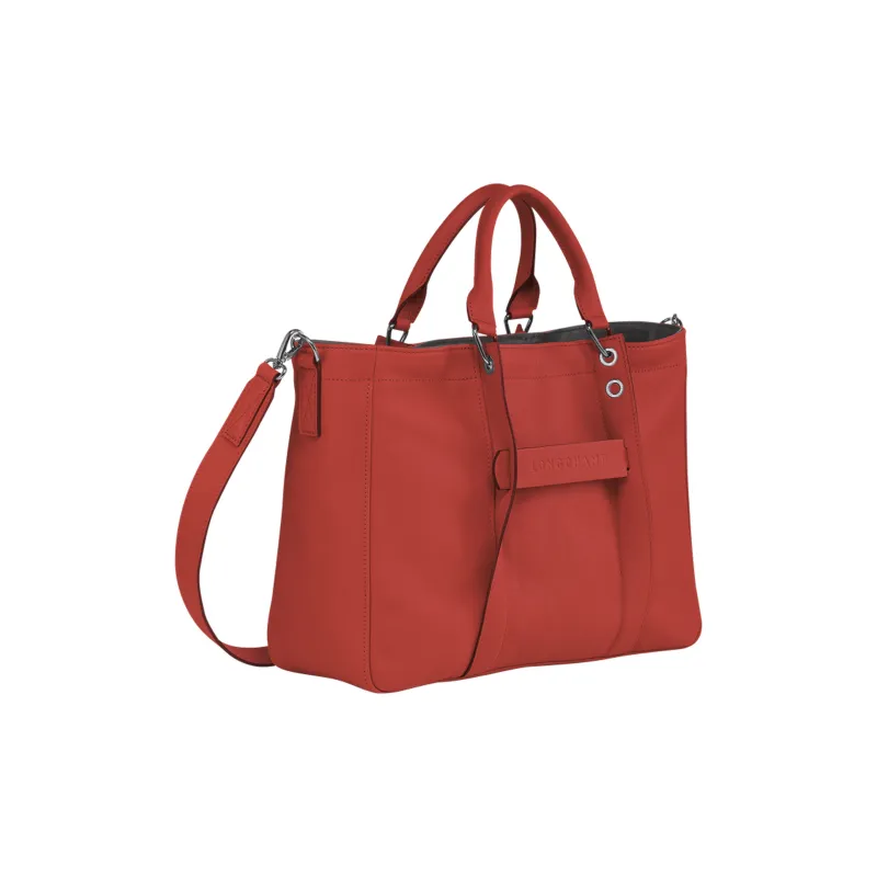 LONGCHAMP 3D Calfskin With Sheepskin Trim Shoulder Bag Crossbody Bag Handbag Medium Size Women's Red-1