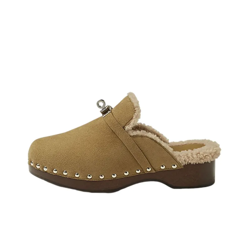 HERMES Carlotta Stylish Sandals Women's Brown-0
