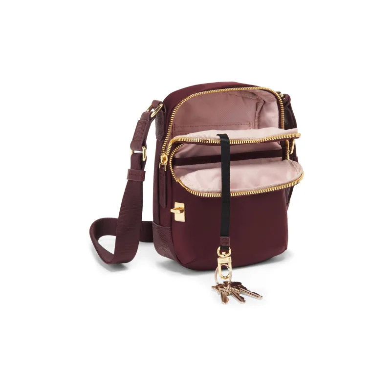 TUMI Voyageur Nylon Shoulder Bag Crossbody Bag Women's Beet Red-1