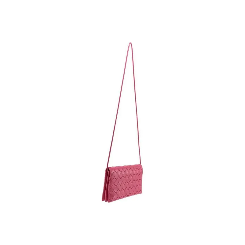 Bottega Veneta Sheepskin Shoulder Bag, Crossbody Bag, Wallet Women's Pink-2