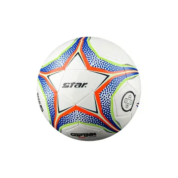 Star Size 5 Soccer PVC Machine Stitched Soccer Ball Unisex Orange Blue