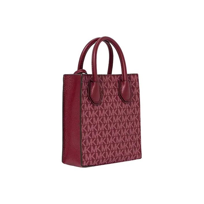 MICHAEL KORS Mercer Coated Canvas Handbag, Shoulder Bag, Crossbody Bag Extra Small Women's Mulberry Red-2