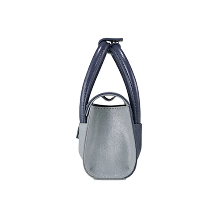 FIND KAPOOR Artificial Leather Small Square Bag, Crossbody Bag, Shoulder Bag, Handbag Regular Women's Blue Gray-2