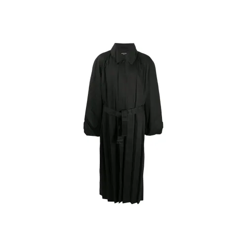 Balenciaga Trench Coats Men Black