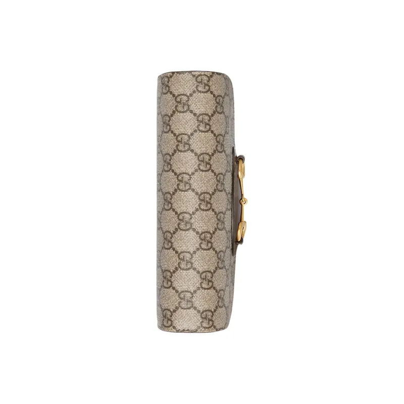 GUCCI Horsebit 1955 Canvas With Leather Crossbody Bag Shoulder Bag Women's Ebony-7