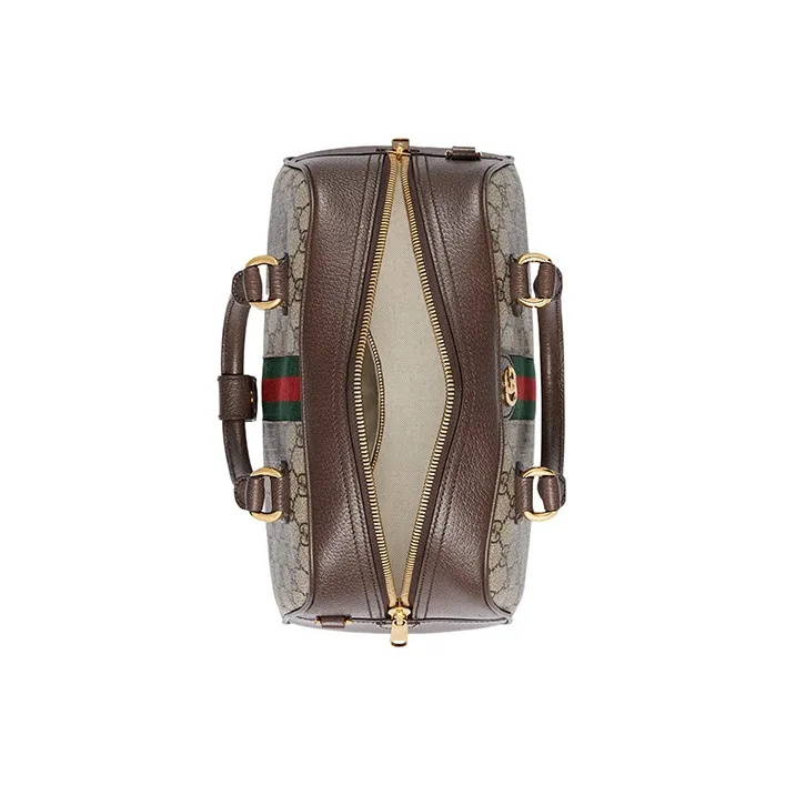 GUCCI Ophidia Canvas With Leather Trim Shoulder Bag, Crossbody Bag, Handbag Medium Size Women's Brown-6