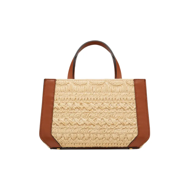 Valentino Vlogo Leather Binding Shoulder Bag Crossbody Bag Handbag Women's Natural/Applied Brown-2