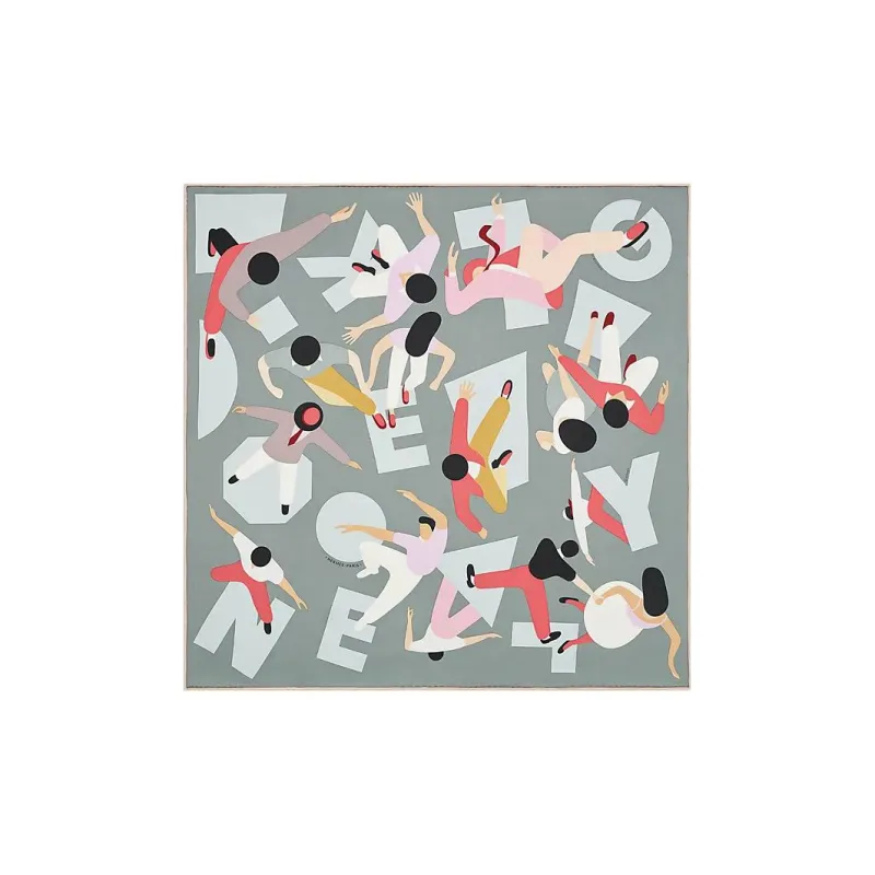 HERMES Kelly Silk Scarves Women's Gray-0