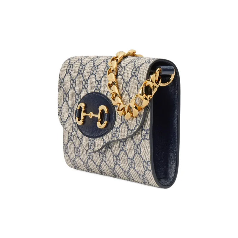 GUCCI Horsebit 1955 Canvas With Leather Finish Crossbody Bag, Shoulder Bag Women's-1