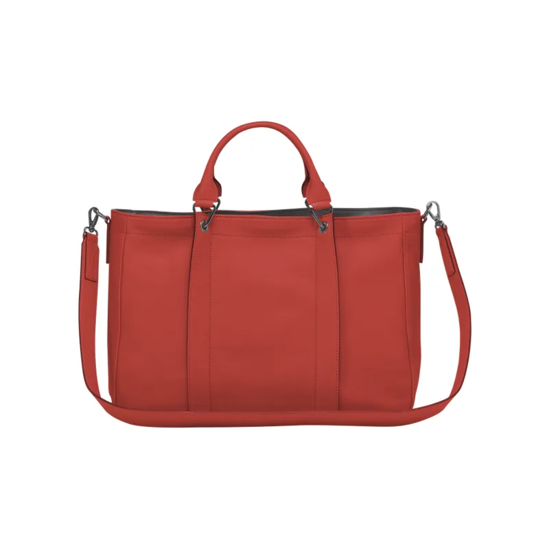LONGCHAMP 3D Calfskin With Sheepskin Trim Shoulder Bag Crossbody Bag Handbag Medium Size Women's Red-2