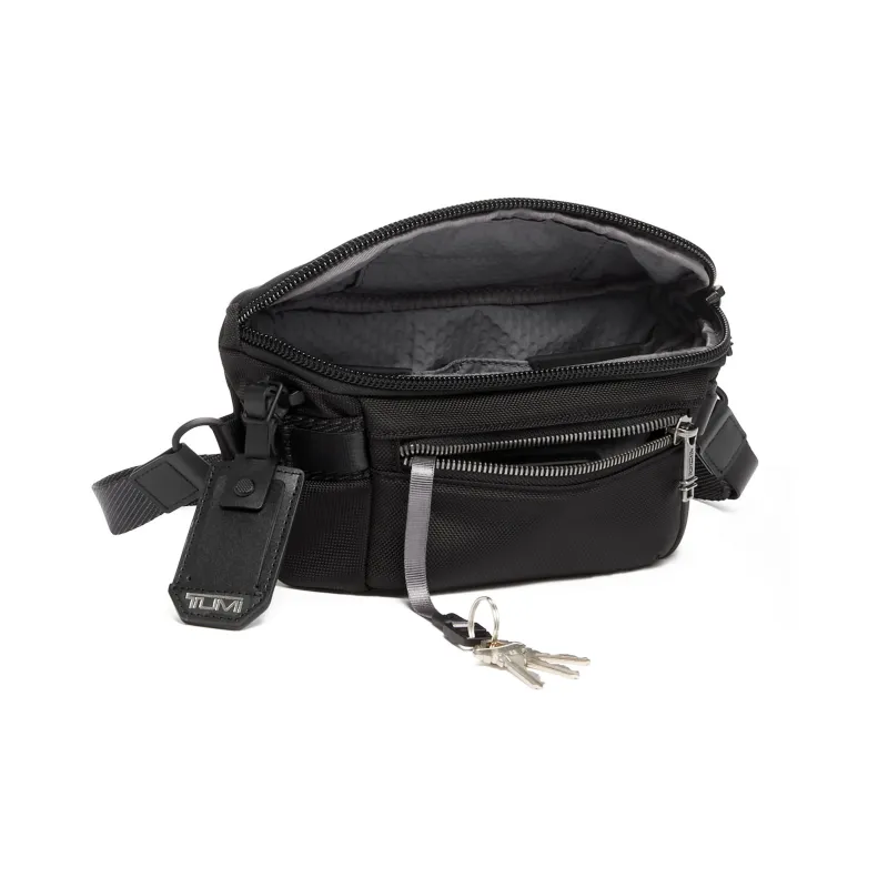 TUMI Alpha Bravo Ballistic Nylon Shoulder Bag Crossbody Bag Sling Bag Fanny Pack Men's Black-1