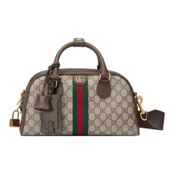 GUCCI Ophidia Canvas With Leather Trim Shoulder Bag, Crossbody Bag, Handbag Medium Size Women's Brown