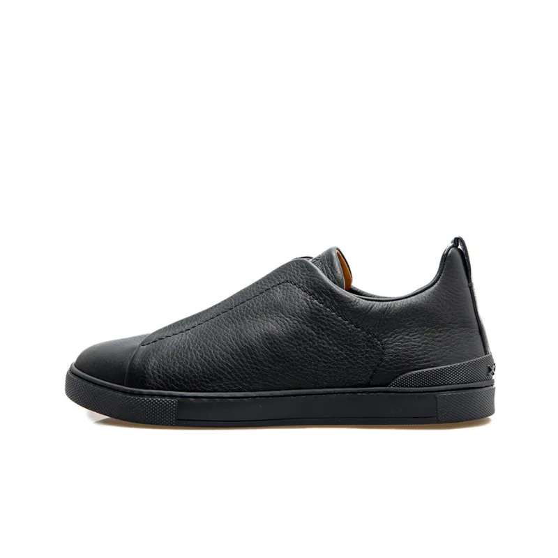 Zegna Triple Stich Leather Sneakers-0