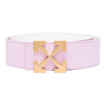 OFF-WHITE Metal Logo Casual Smooth Buckle Belt Women's Pink Width: 4cm
