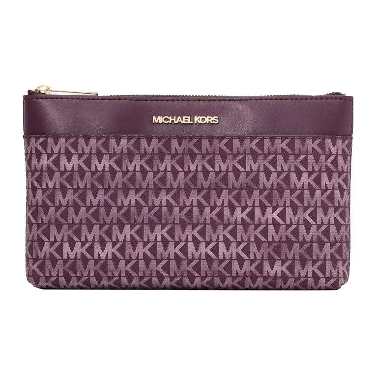 MICHAEL KORS Maisie Coated Canvas Handbag Large Size Women's Bordeaux Red-5