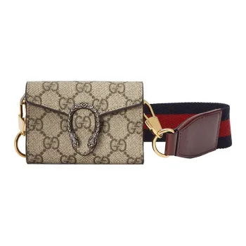 GUCCI Dionysus Canvas Shoulder Bag Crossbody Bag Wallets Extra Mini Women's Ebony