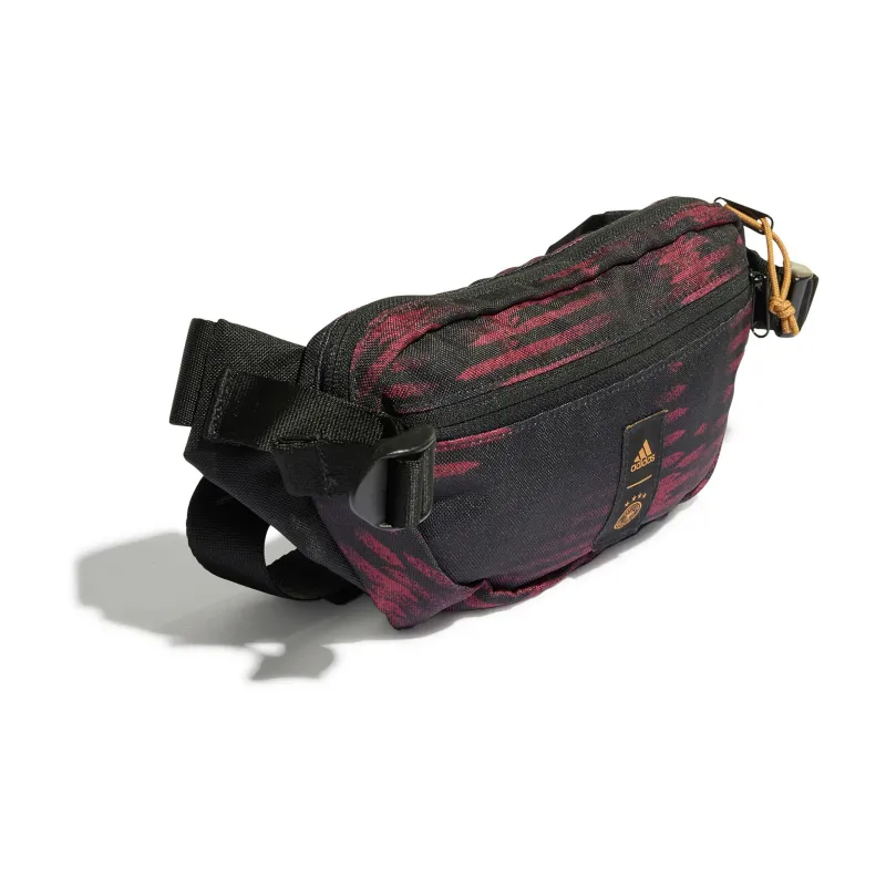 Adidas Recycled Polyester Sports Sling Bag Fanny Pack Crossbody Bag Regular Unisex Black Gold-1