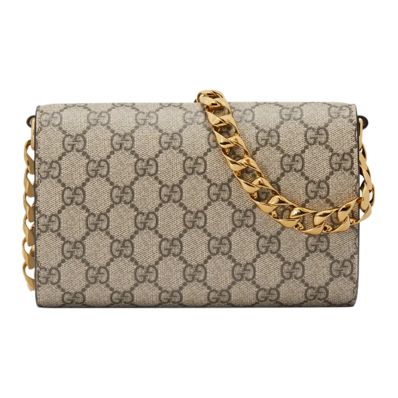 GUCCI Horsebit 1955 Canvas With Leather Crossbody Bag Shoulder Bag Women's Ebony-4