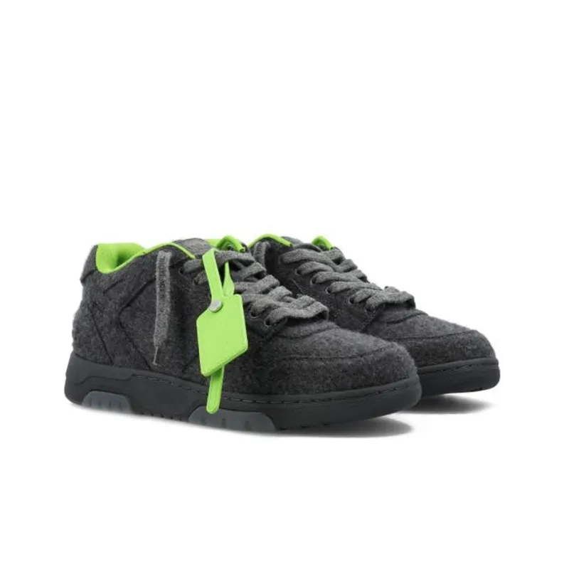 OFF WHITE Out Of Office Low Top Stylish Skateboarding Shoes Men's Gray-2