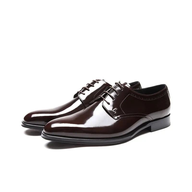 Satchi Dress Shoes Men Low Top Coffee-2